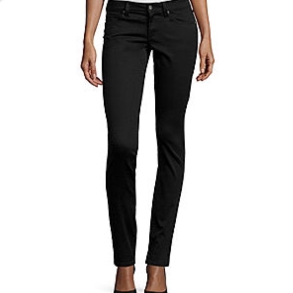 Arizona Sateen Skinny Pants - Black